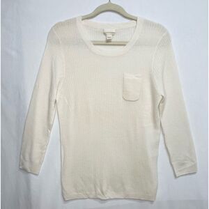 J. Crew Italian Cashmere Ribbed Long Sleeve